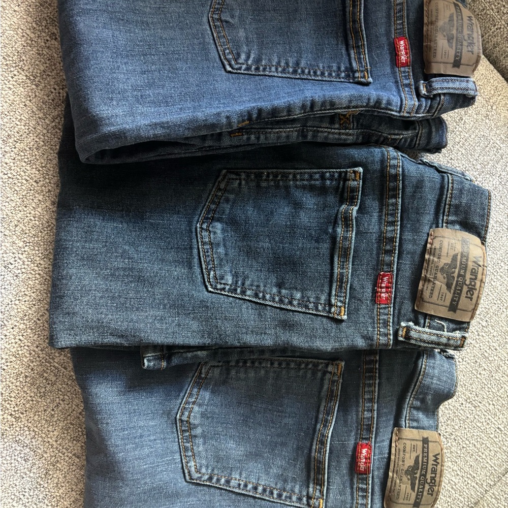 Wrangler Kids' Denim Jeans - Dark and Medium Blue